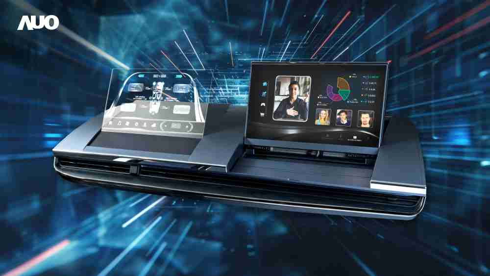 赏金国际Micro LED Display HMI解决方案打造透明Micro LED前座仪表，，，呈现信息并保留驾驶视野开阔；亦为副驾驶座乘客打造收放自如的Micro LED屏幕，，，，在不影响显示质量的前提于显示区内建镜头，，让用户能与视讯对象直接眼神接触，，，，提供绝佳的双向沟通体验