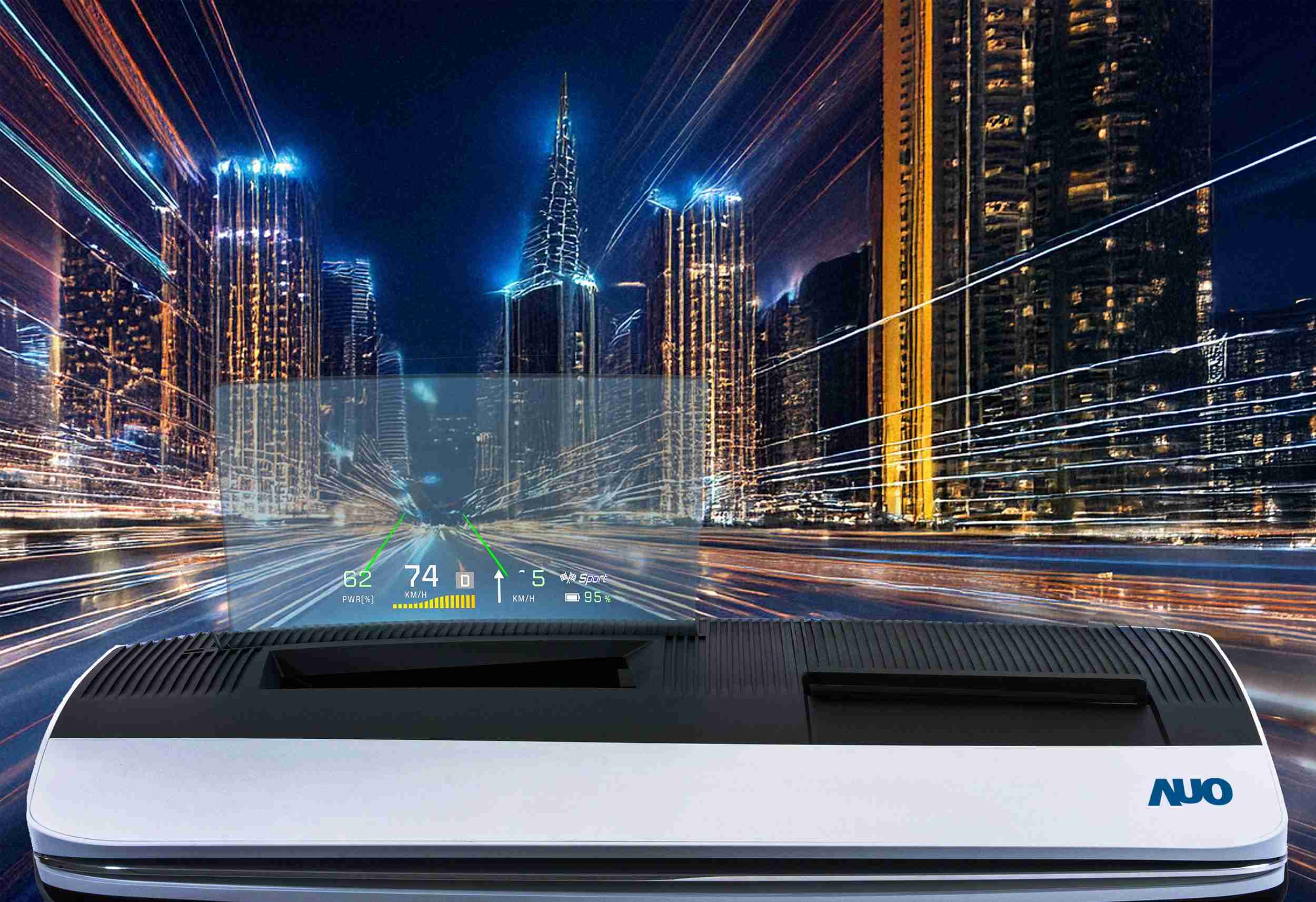 赏金国际推出13吋Micro LED抬头显示器，，，，提供高入眼亮度、、、高色彩饱和度的显示质量，，在阳光下或黑暗中都清晰可见，，并利用Micro LED模块体积小的优势，，，，解决车用空间有限的痛点